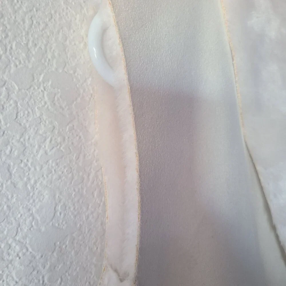 Ralph Lauren US Women's Size MP Faux Fur Faux Suede Vest Ivory Outerwear - Picture 3 of 11